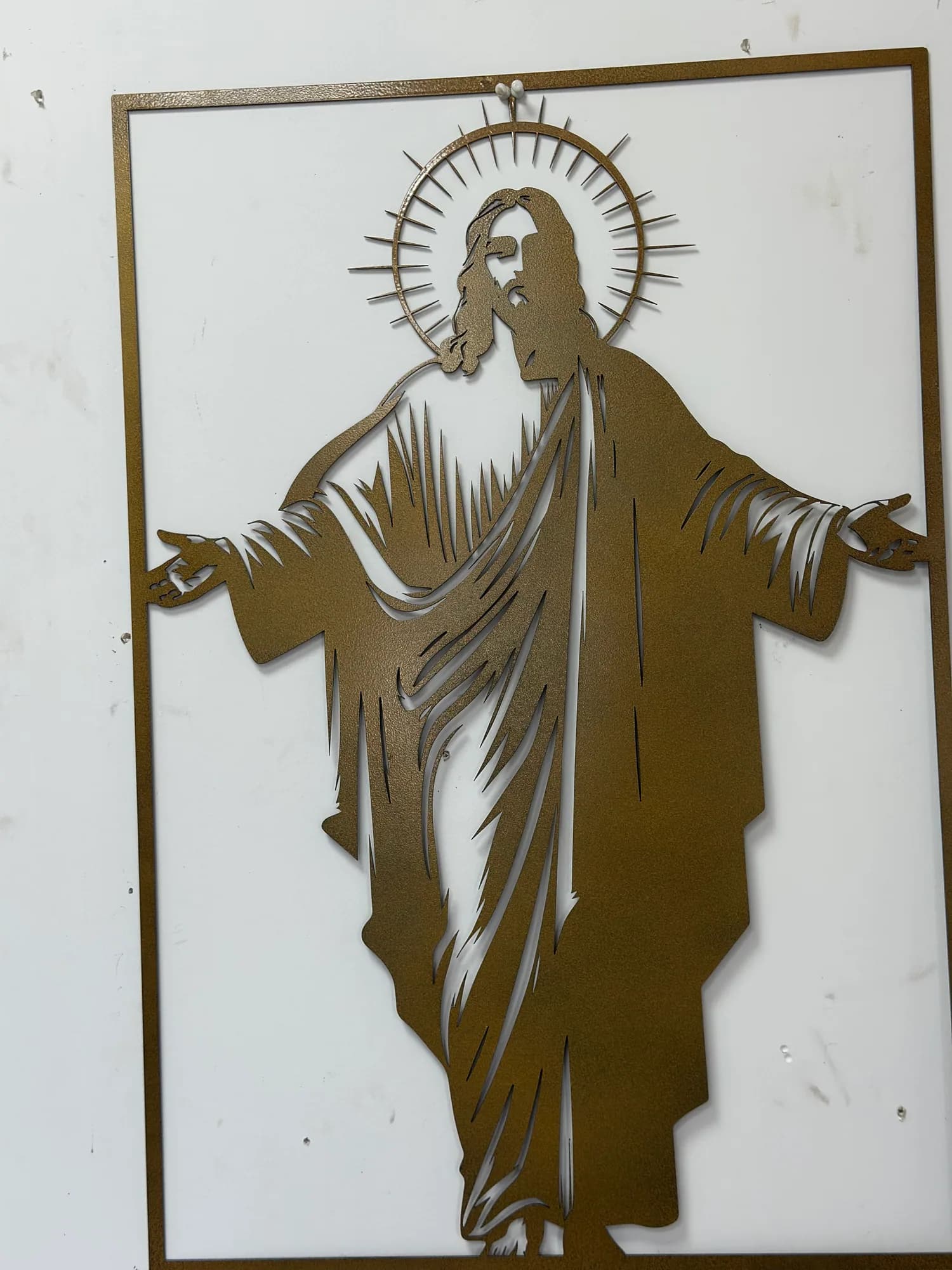 Christ with Open Arms – Precision Laser Cut Metal Art