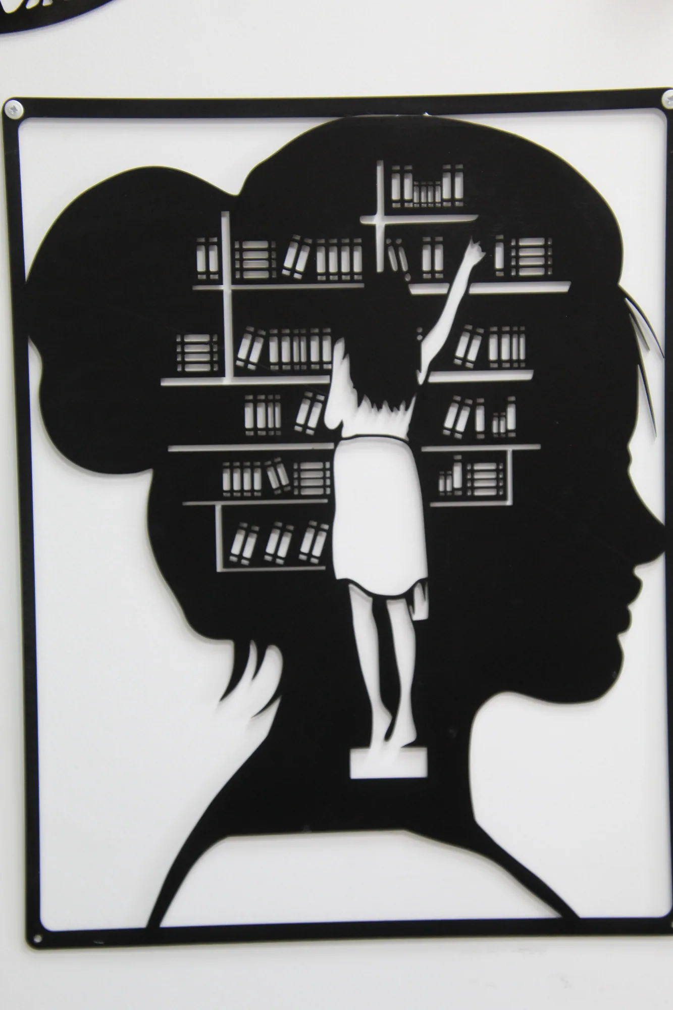 Silent Library – Laser Cut Metal Art with Refined Presence